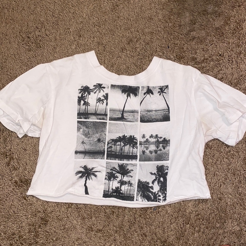 A white vintage crop top